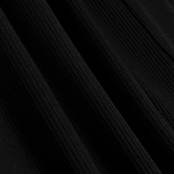 CIDER SCOOP NECK SHORT SLEEVE WIDE LEG RIBBED JUMPSUIT SZ M BLACK W/ POCKETS - Picture 3 of 11